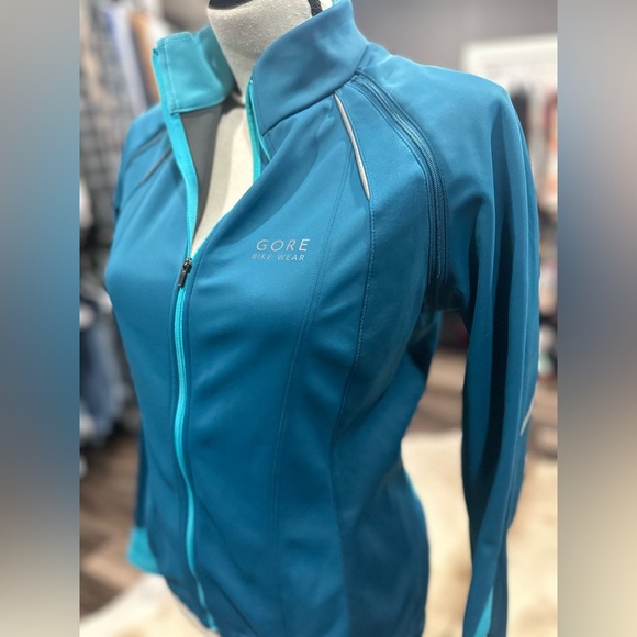 Gore Bike Wear Windstopper Cycling Convertible Women Blue Jacket Med NWOT - Picture 3 of 8